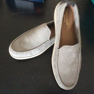 Cole haan men boothbay slip on grey suede size 13